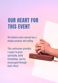 Purple Women's Faith Conference A4 Template - Page 2
