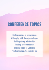 Purple Women's Faith Conference A4 Template - Page 3