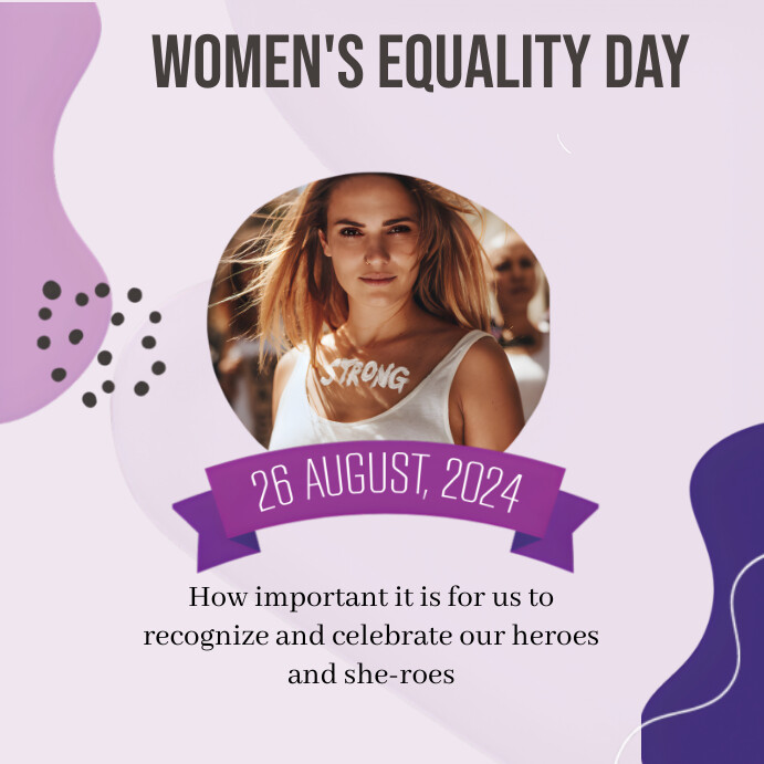 Purple Pastel Women's Equality Day Instagram template