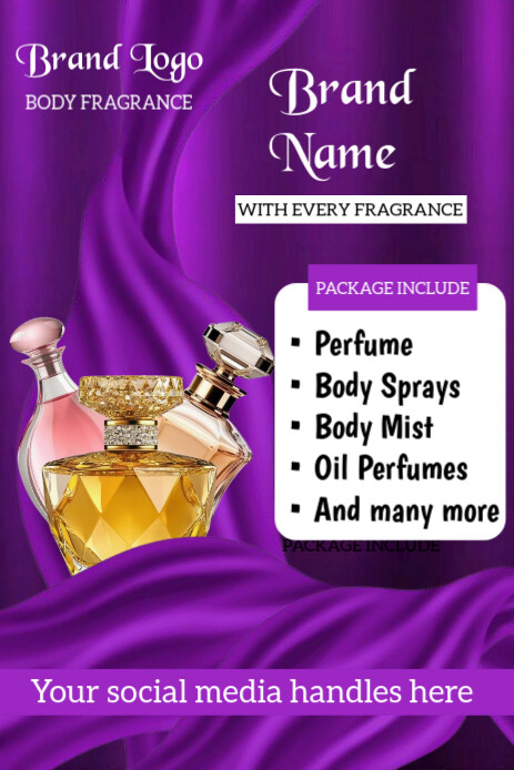 Purple Perfume Day  Pinterest Graphic template