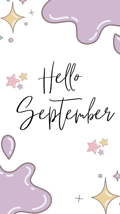 Plantilla de purple playful welcoming month september | PosterMyWall