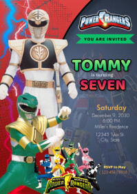 Power Ranger A4 Template | PosterMyWall