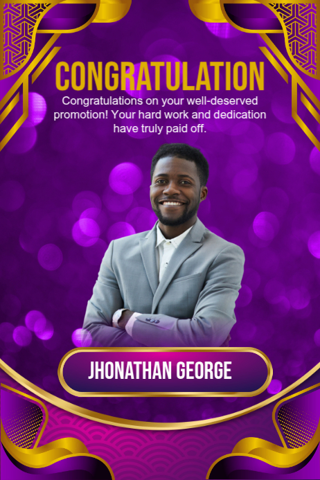 Purple Profesional Best Employe Of The Month Poster Template | PosterMyWall