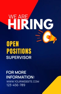 Purple Profesional We Are Hiring Tabloid template