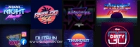 Purple Professional 80s Logo Linkedin Banner template
