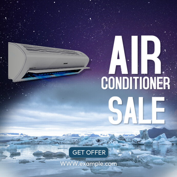 Purple Professional Air Conditioner Sale  Instagram Post template
