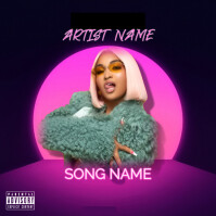Viola Music Single Cover Quadrat Template