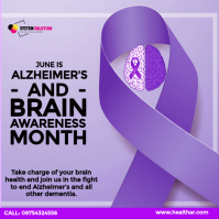 Purple Professional Alzheimer's Awareness Instagram-Beitrag template