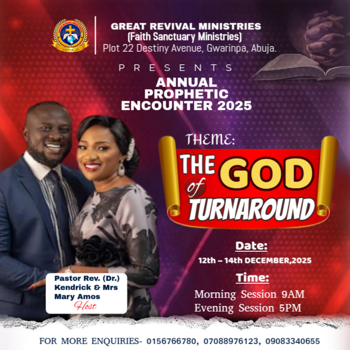Annual Prophetic Encounter Template | PosterMyWall