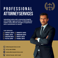 Purple Professional Attorney Services Instagram Post template