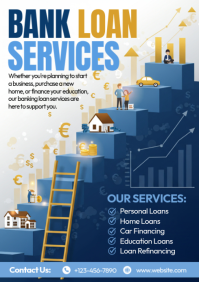 White Bank Loan Services A4 Template