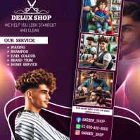 Purple Professional Barber Shop Template Desi Сообщение Instagram