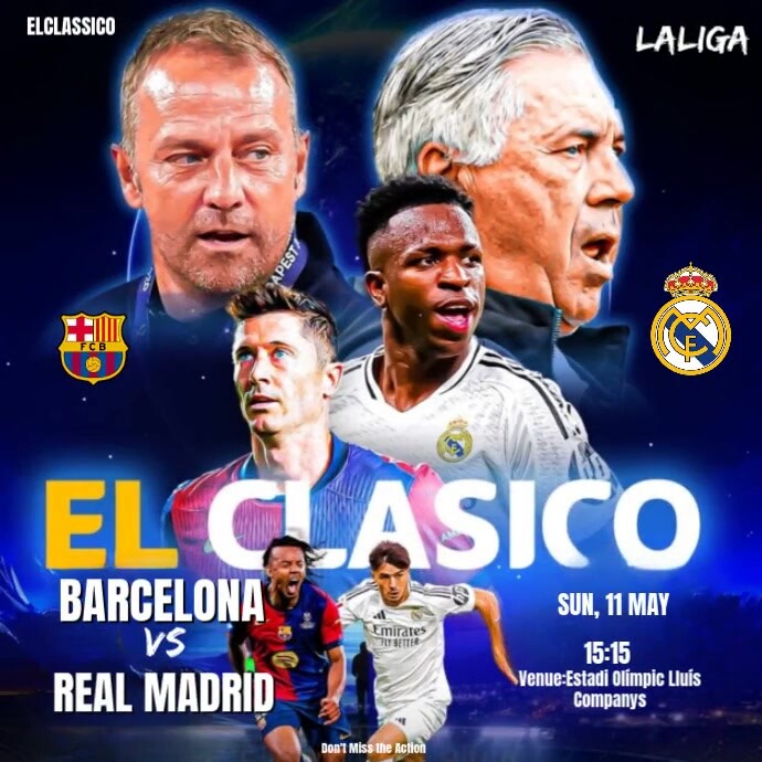 Copy of Purple Professional Barcelona Vs Real Madrid Posters Instagram ...
