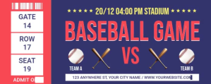 Purple Professional Baseball Game Twitch Profile Banner template
