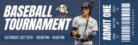 Purple Professional Baseball Tournament Twitter Banner template