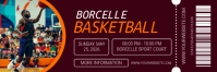 Purple Professional Basketball Event Twitter Banner template