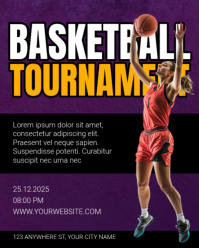 Purple Professional Basketball  Instagram Portrait template