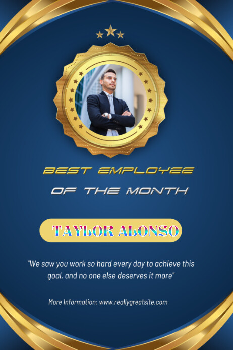 Purple Professional Best Employee Poster Template | PosterMyWall