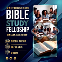 Purple Professional Bible Study Fellowship Instagram Post Instagram-bericht template