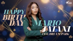 Purple Professional Birthday Celebration Digital Display Video template