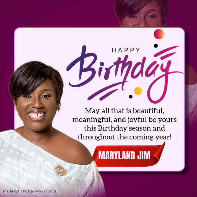 Purple Professional Birthday Instagram Post Template | PosterMyWall