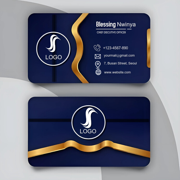 Purple Professional Business Card Template Instagram Post