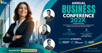 สีม่วง Business Conference Gambar Bersama Facebook Template
