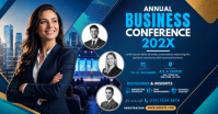 Purple Business Conference Imagen Compartida en Facebook Template
