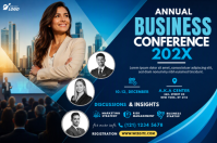 Пурпурный Business Conference Плакат Template