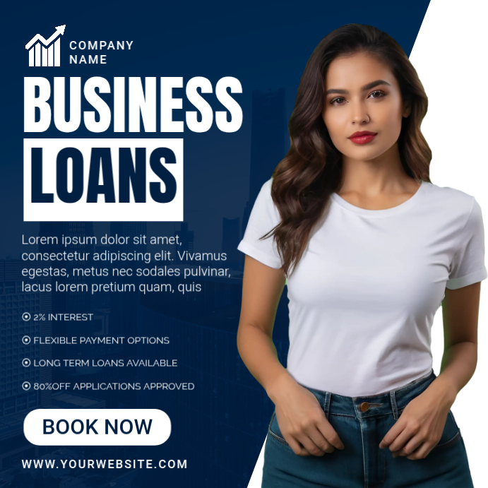 Purple Professional Business Loans Instagram Post Template | PosterMyWall