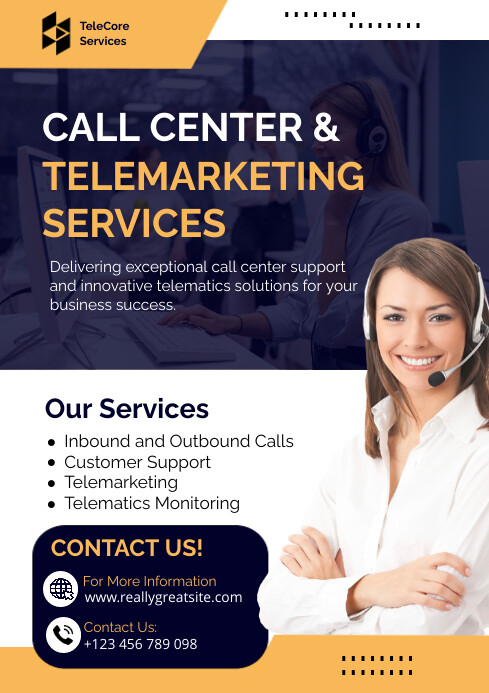 Copy of Purple Professional Call Center A2 | PosterMyWall