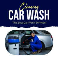 Purple Professional Car Wash Instagram Post template