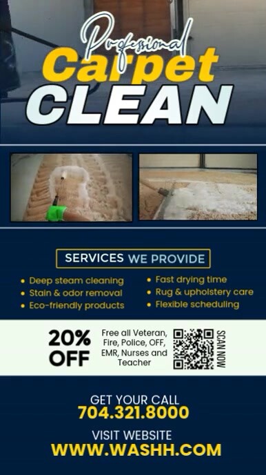 Purple Professional Carpet Cleaning Instagram Story template