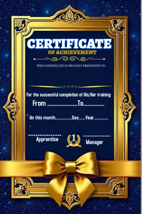 Certificate Of Achievement Template | PosterMyWall