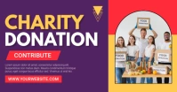 Purple Professional Charity Donation Facebook Shared Image template