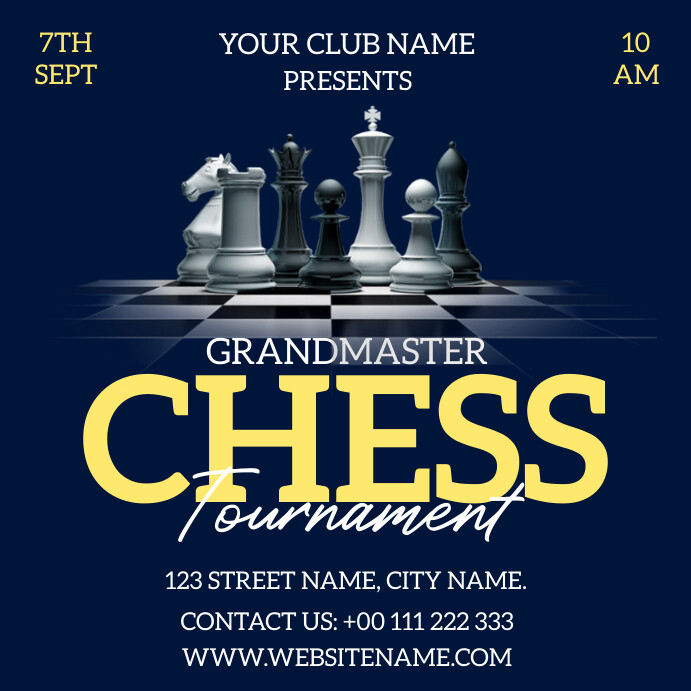 Purple Professional Chess Tournament Flyer I Template | PosterMyWall