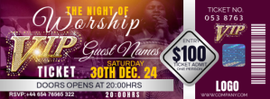 Purple Professional Choir Ticket  Facebook Co Facebook-Cover template