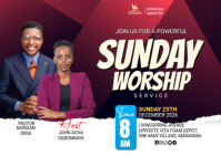 Purple Professional Church A6 template