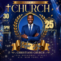 Purple Church Anniversary Instagram Plasing Template