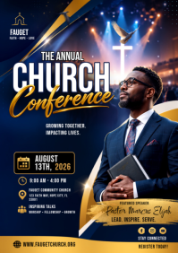 Violet Church Conference A4 Template