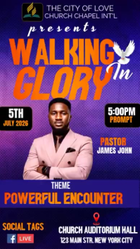 Purple Church Event Digital Display Template