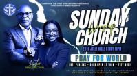紫色 Church Event Digitale display Template