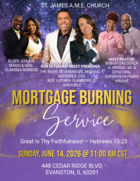 Purple Church Event Flyer Template