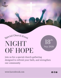Purple Church Event Iflaya Template - Page 1