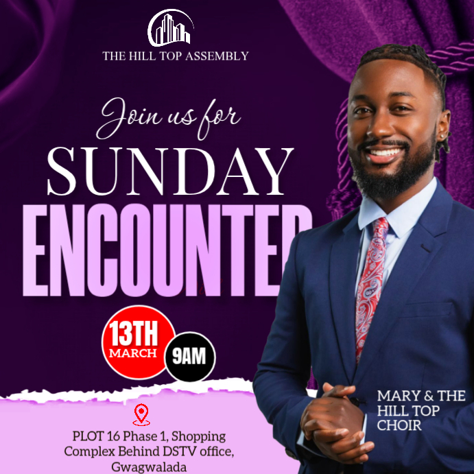 Purple Professional Church Event Instagram Post Template | PosterMyWall