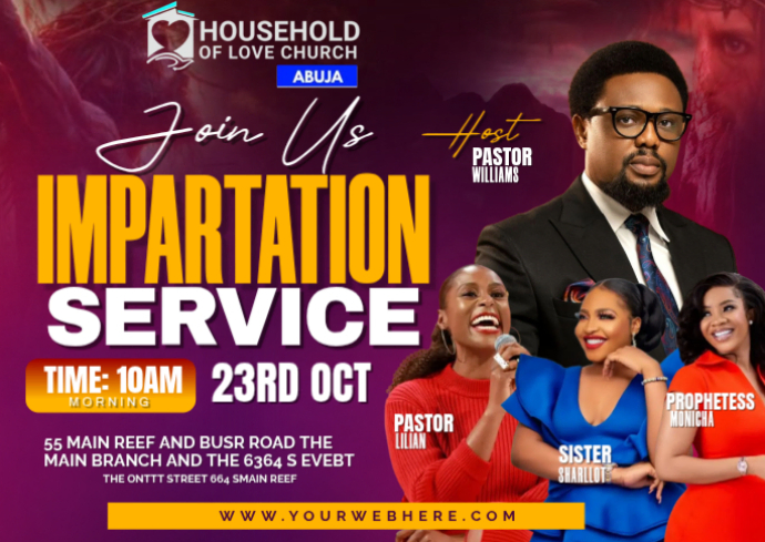 Purple Church Event Post Cards Template | PosterMyWall