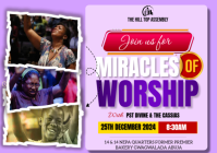 Purple Professional Church Flyers  A4 template