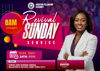 Purple Professional Church Flyers  A4 template