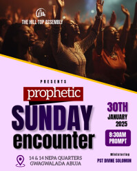 Purple Professional Church Flyers  Instagram Portrait template