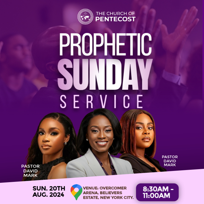 Purple Professional Church Flyers Instagram Post Template | PosterMyWall